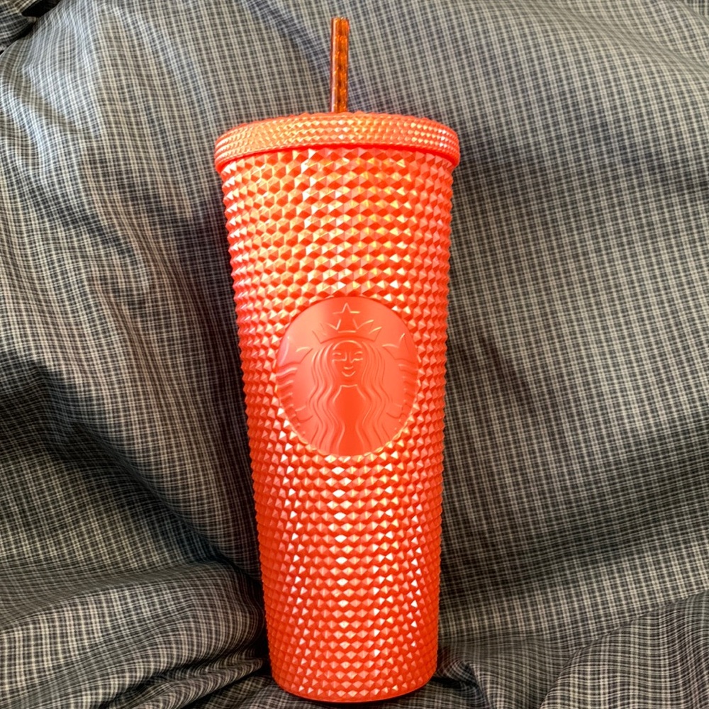 Starbucks orange studded tumbler Fall 2022